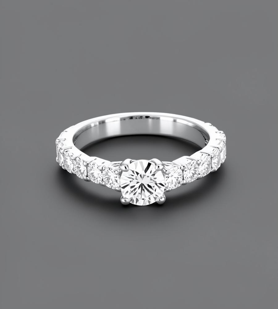 Diamond Bezel Set 9 Stone Ring