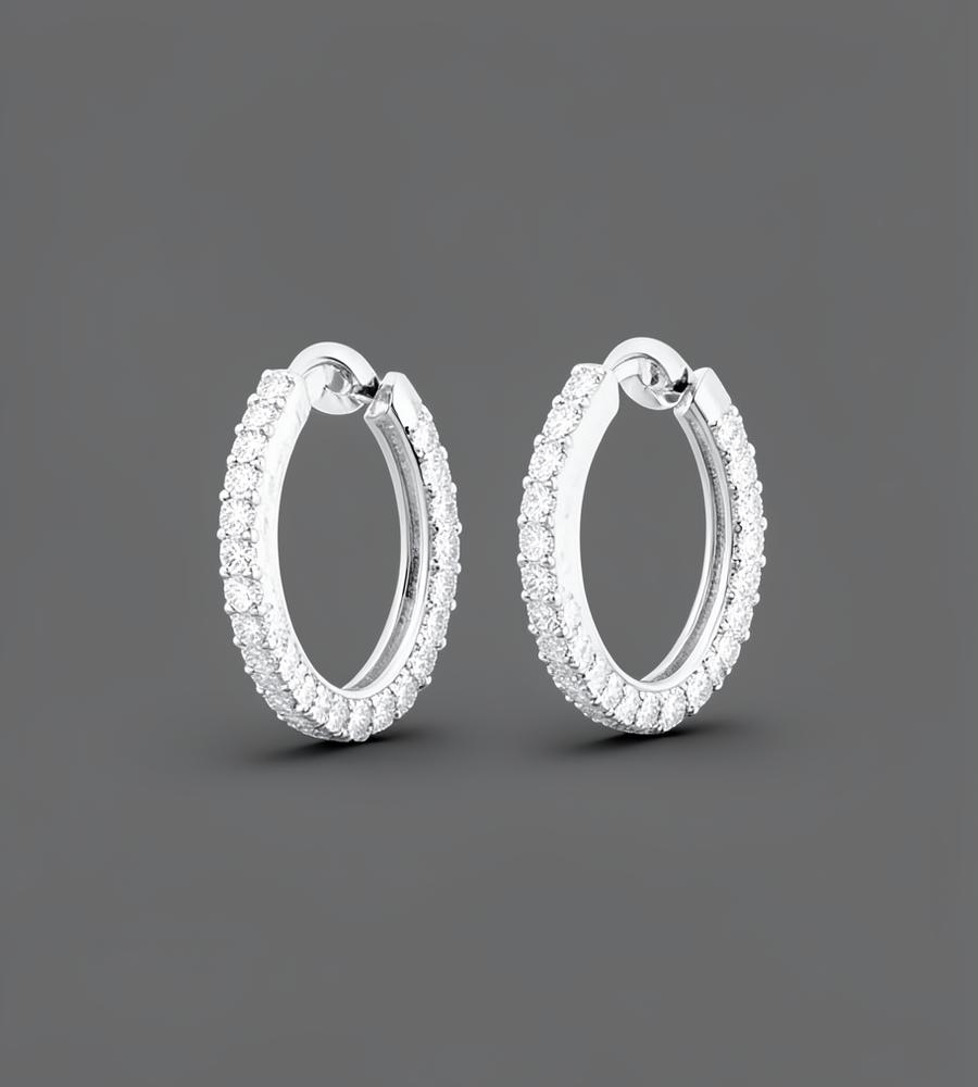 Diamond Hoop Earrings